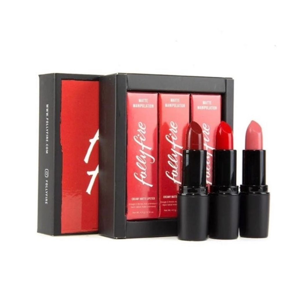 💋 FOLLY FIRE Matte Manipulation Trio- Expensive Habits